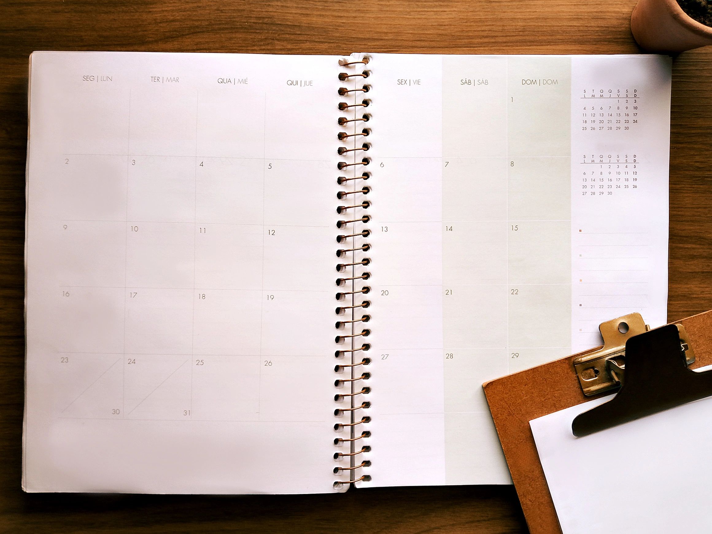 Financial planning materials on a desk